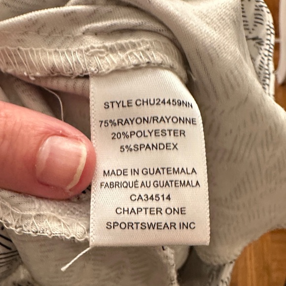 Jules & Leopold Black and White Leaf Print Pull On Ankle Trousers S - Picture 4 of 11